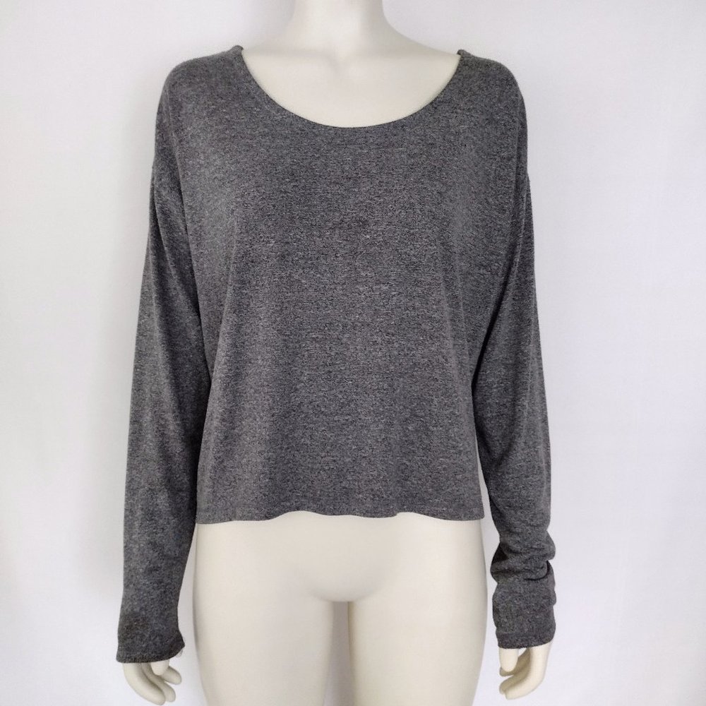 ❤️ Aeropostale Live Love Dream Gray Criss Cross Back Sweater 2/$15